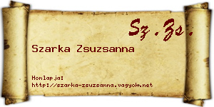 Szarka Zsuzsanna névjegykártya